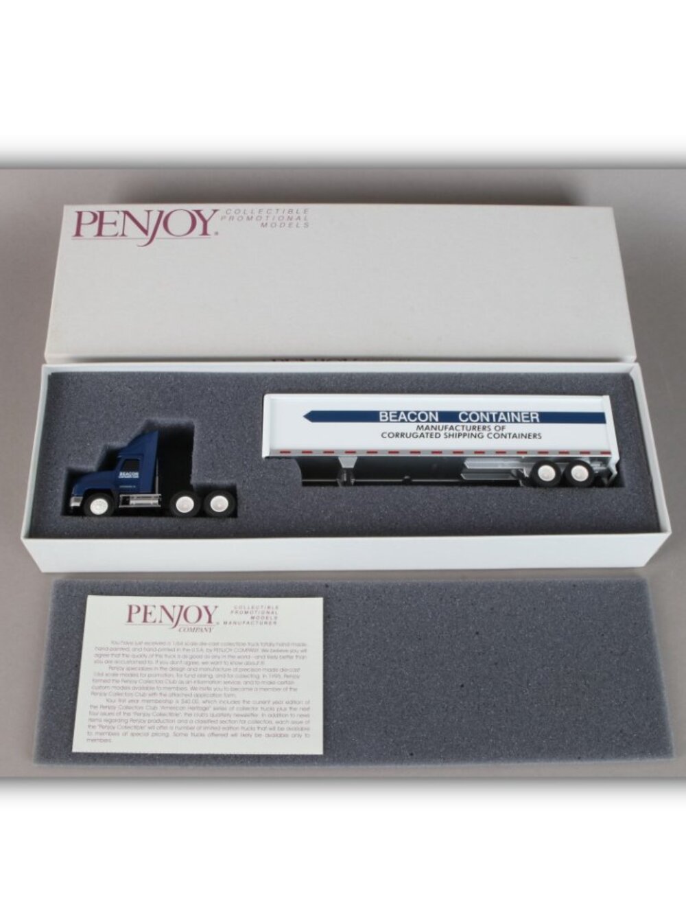PenJoy Beacon Container die cast Mack semi 1:64 scale